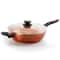 Gibson Home® Cuisine 3qt. Copper-Plated Stainless Steel Nonstick Ceramic Sauté Pan